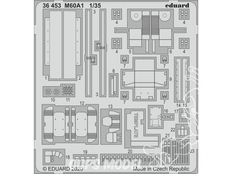 Eduard photodecoupe militaire 36453 Amélioration M60A1 Takom 1/35