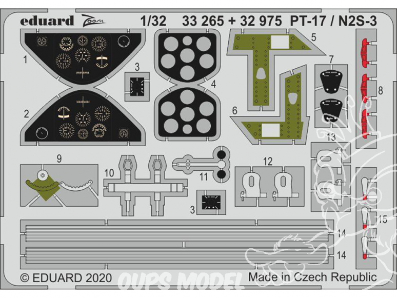 Eduard photodécoupe avion 32975 Amélioration PT-17 / N2S-3 Icm 1/32