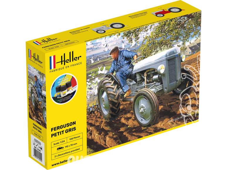 Heller maquette tracteur 57401 STARTER KIT Ferguson TE-20 "Petit Gris" Ensemble complet 1/24