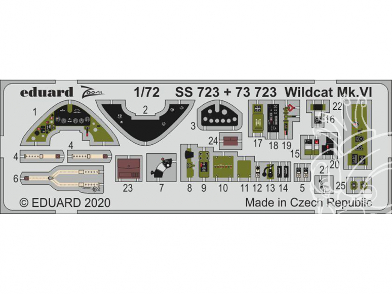 Eduard photodecoupe avion 73723 Wildcat Mk.VI Arma Hobby 1/72