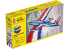 HELLER maquette avion 56220 STARTER KIT Fouga Magister inclus peintures principale colle et pinceau 1/72