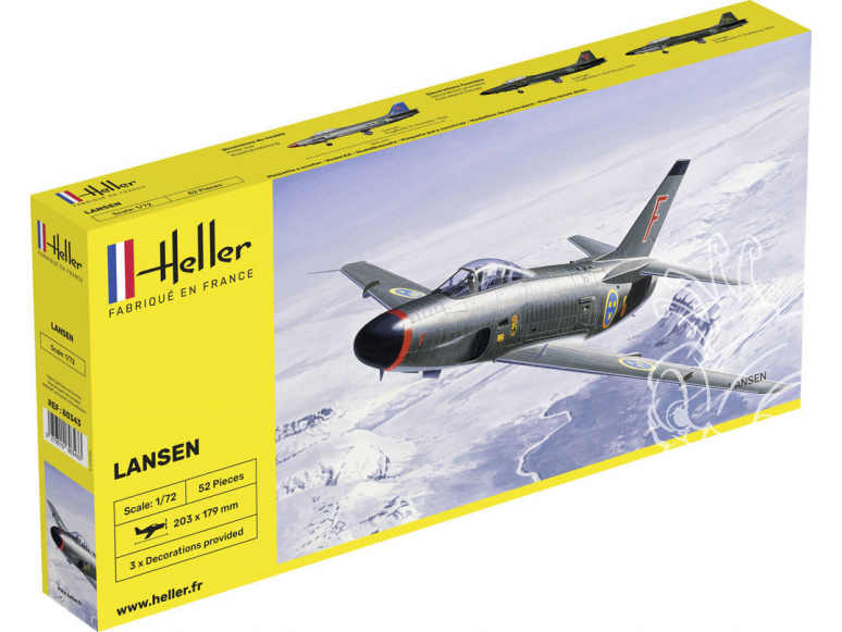 Heller maquette avion 80343 Saab Lansen A/S 32 1/72
