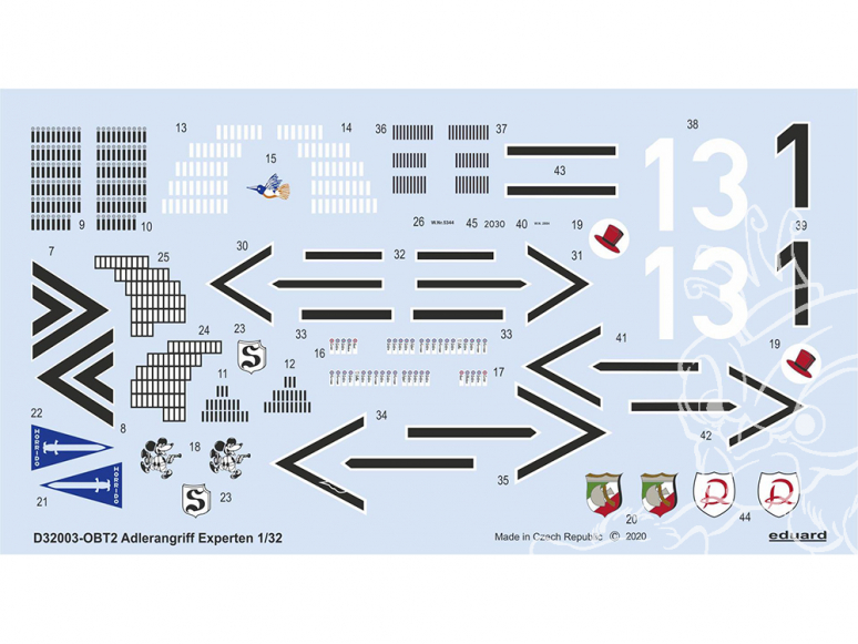 Eduard Decalques avion D32003 Adlerangriff Experten 1/32