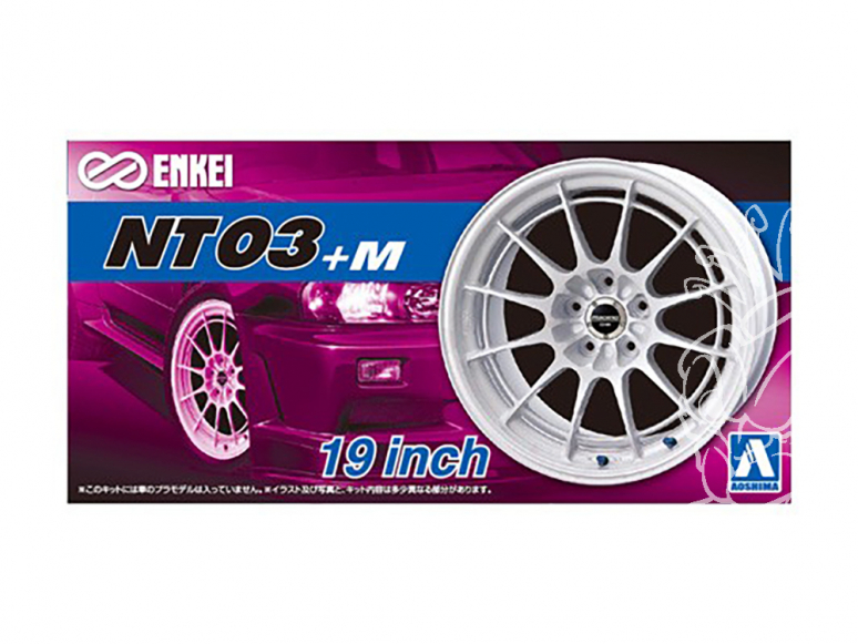 Aoshima maquette voiture 053928 Jantes ENKEI NT03+M 19" et pneus 1/24