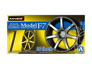 Aoshima maquette voiture 055168 Jantes ADVAN AVS Model F7 20" et pneus 1/24