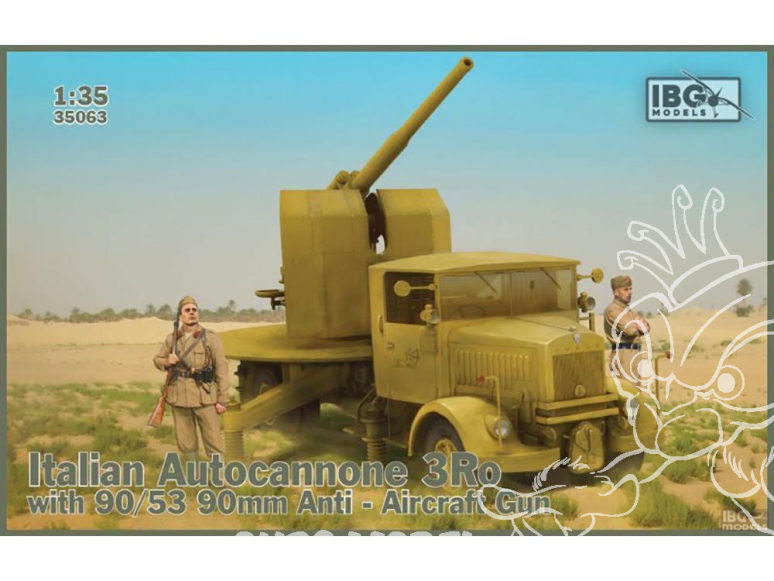 IBG maquette militaire 35063 Italian Autocannone 3Ro avec 90/53 1/35