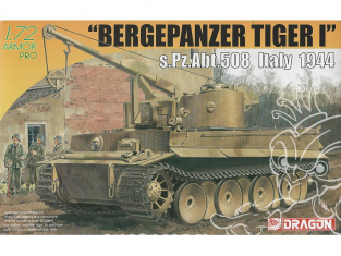 Dragon maquette militaire 7210 Bergepanzer Tiger I avec Zimmerit 1/72