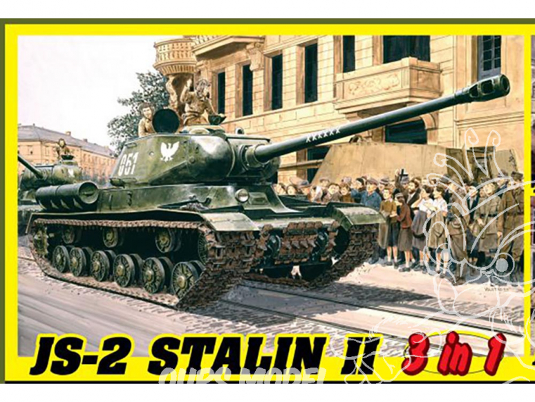 Dragon maquette militaire 6537 JS-2 Stalin II (3 en 1) + infanterie soviétique sur char 1/35