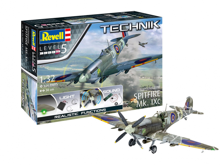 Revell maquette avion 00457 Supermarine Spitfire Mk.IXc Technik 1/32