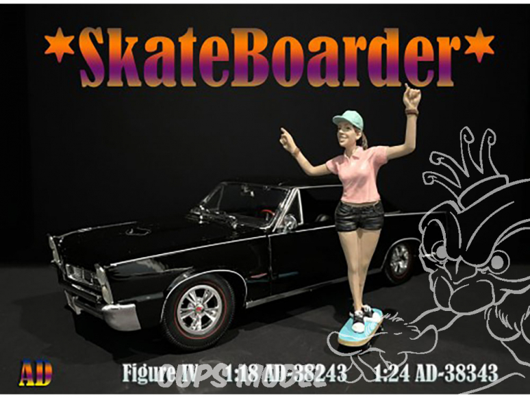 American Diorama figurine AD-38343 Skateboarder Figure IV 1/24
