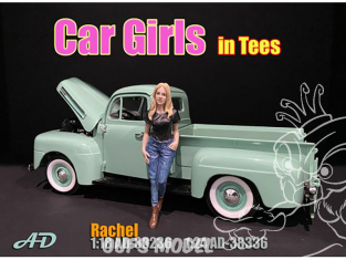 American Diorama figurine AD-38336 Car Girl en t-shirt Rachel 1/24