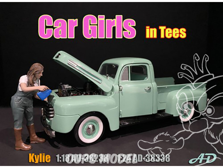 American Diorama figurine AD-38338 Car Girl en t-shirt Kylie 1/24