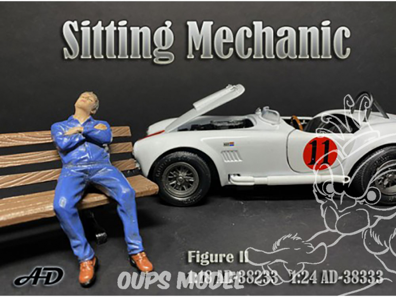 American Diorama figurine AD-38333 Mécanicien assis figurine II 1/24