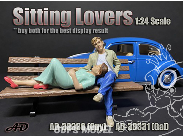 American Diorama figurine AD-38331 Amoureux assis femme figurine II 1/24
