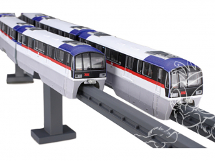 Fujimi maquette train 910291 Tokyo Monorail 2000 type Ancien modèle 1/150