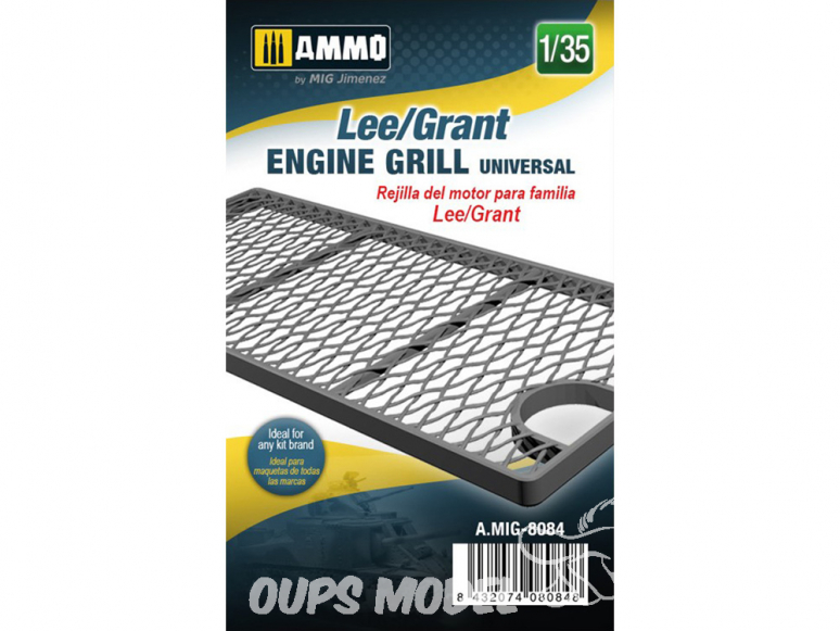 Ammo Mig accessoire 8084 Grille moteur Lee / Grant 1/35
