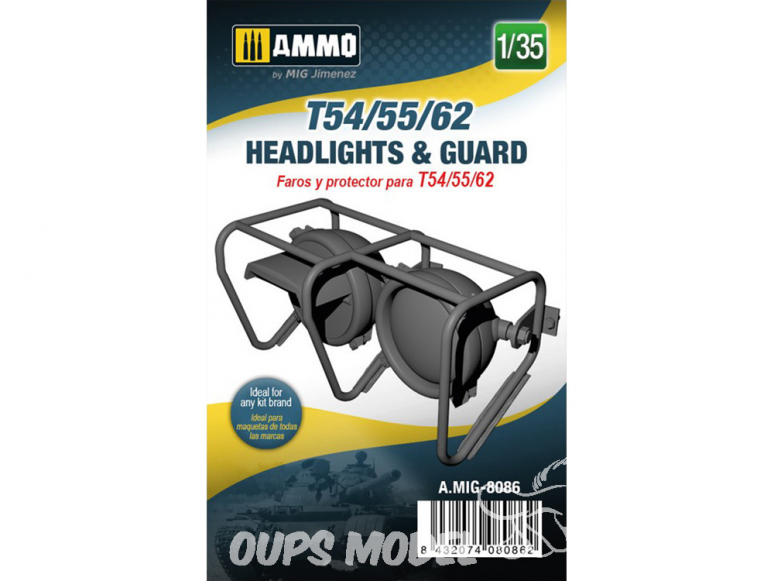 Ammo Mig accessoire 8086 Phare et protection T54/55/62 1/35