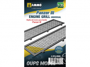 Ammo Mig accessoire 8088 Panzer III Grille moteur 1/35