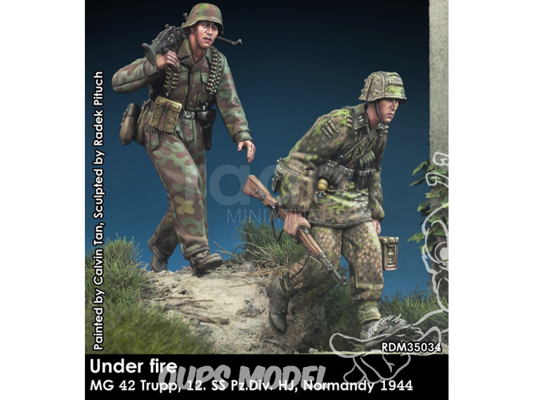 Rado miniatures figurines RDM35034 Sous le feu - SS-MG 42 Trupp - 12. SS Pz.Div. HJ Normandie 1944 1/35