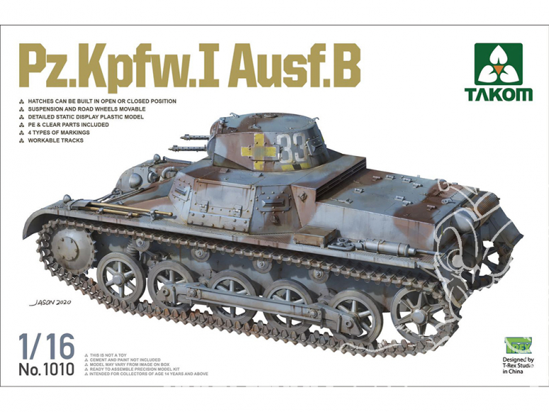Takom maquette militaire 1010 Pz.Kpfw.I Ausf.B 1/16