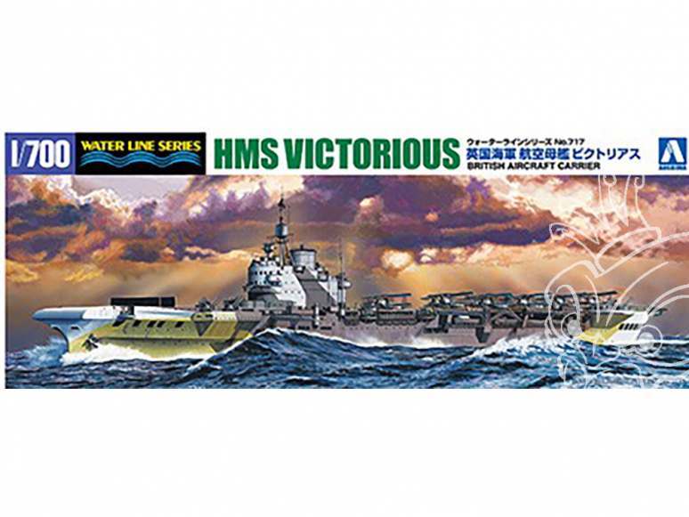 Aoshima maquette bateau 051061 Porte Avions HMS VICTORIOUS 1/700