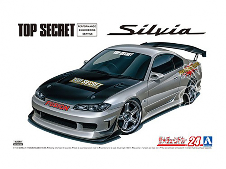 Aoshima maquette voiture 058749 TOPSECRET S15 SILVIA 1999 (NISSAN) 1/24