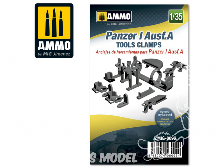 Ammo Mig accessoire 8095 Panzer I Ausf.A tool clamps 1/35
