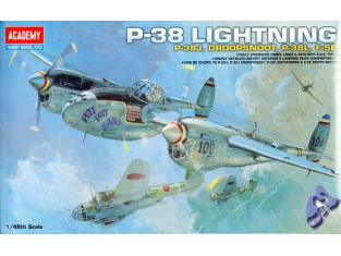 ACADEMY maquettes avion 12282 P-38E/J/L Lightning 1/48