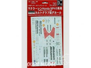 Fujimi maquette voiture 112954 Décalques pour F1 Mc Laren MP4/5 1/20