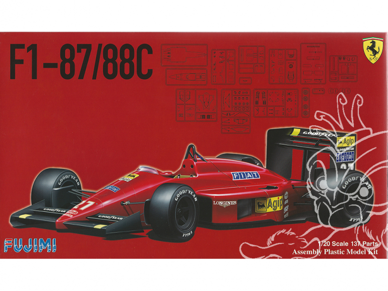 Fujimi maquette voiture 091983 Ferrari F1 - 87/88C 1/20