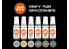 Ak interactive peinture acrylique 3G Set AK11614 Set gris pour vaisseaux spatiaux 6 x 17ml