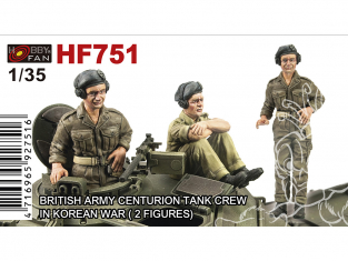 Hobby Fan kit personnages HF751 ÉQUIPAGE DU CENTURION DE L'ARMÉE BRITANNIQUE GUERRE DE CORÉE 1/35