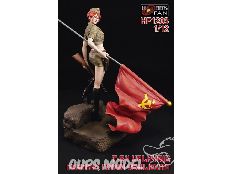 Hobby Fan kit personnages HF1203 Figurine resine T-34 Valkyrie avec socle 1/12