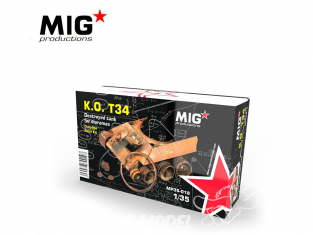 MIG Productions by AK MP35-018 K.O. T34 Epave de char pour dioramas 1/35