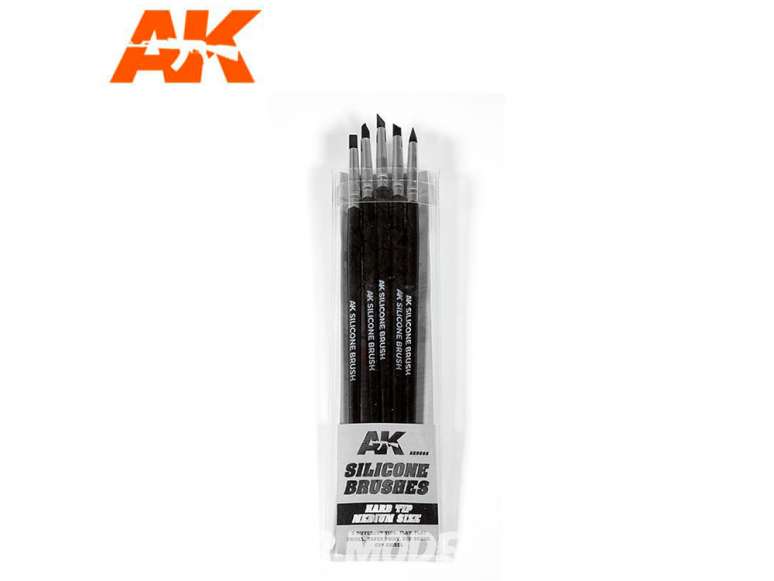 AK interactive ak9088 Pinceaux silicone Dureté rigide (hard) - Taille moyen