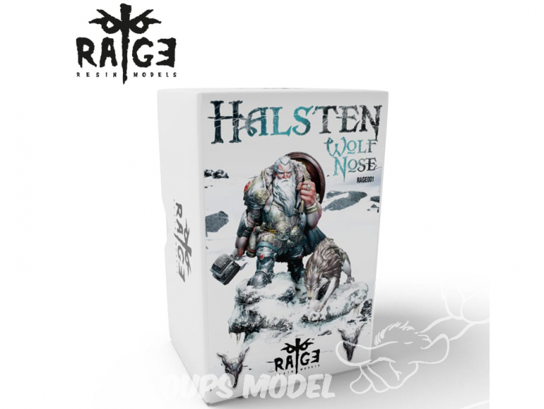 Ak Interactive figurine RAGE001 Halsten - Wolf noise 90mm