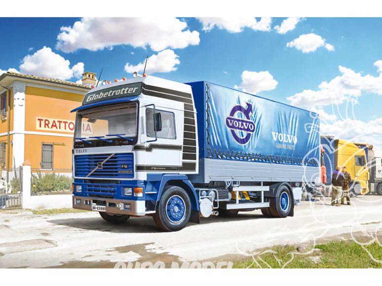 Italeri maquette camion 3945 VOLVO F16 Globetrotter Canvas Truck avec Hayon 1/24