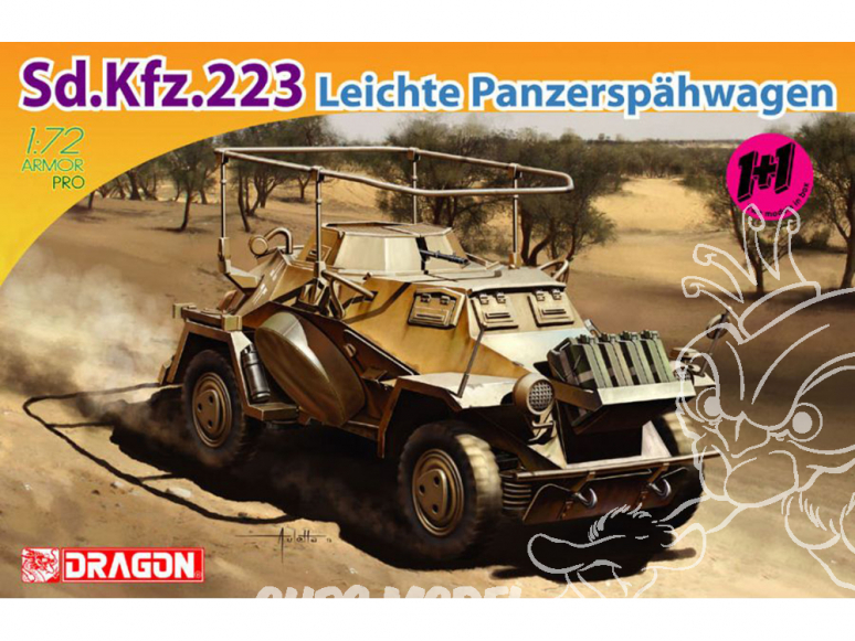 Dragon maquette militaire 7420 Sd.Kfz.223 Leichte Panzerspahwagen (Twin Pack) 1/72