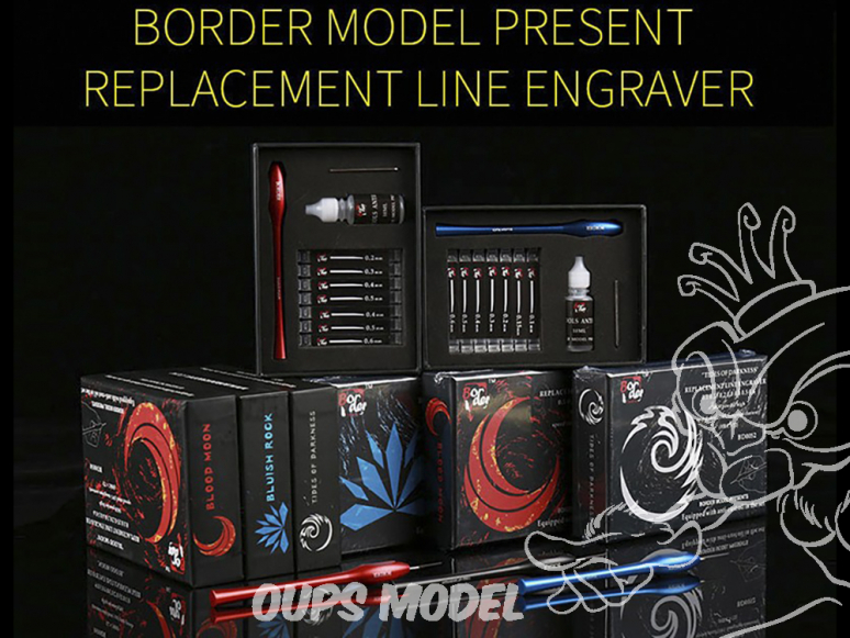 Border model outillage BD0052 Coffret porte pointes et assortiment de 7 pointes à graver Tides of Darkness