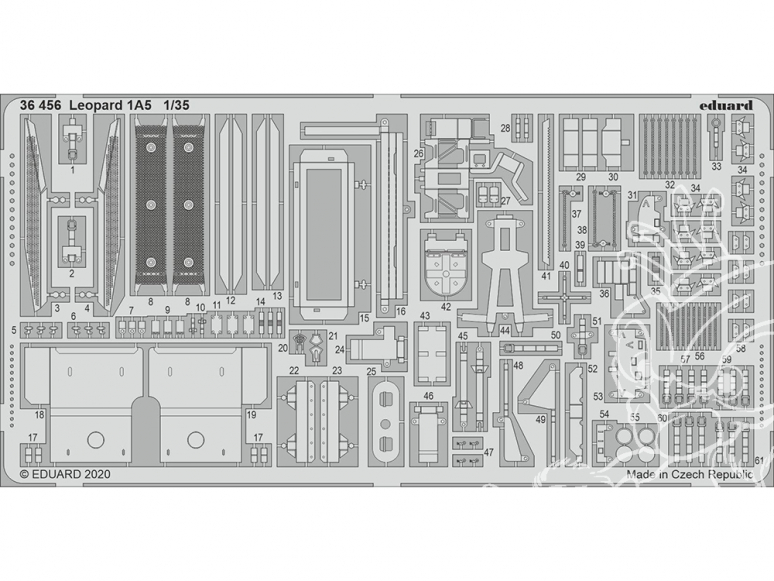 Eduard photodecoupe militaire 36456 Amélioration Leopard 1A5 Hobby Boss 1/35