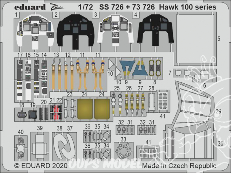 Eduard photodecoupe avion 73726 Amélioration Hawk 100 series Airfix 1/72