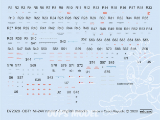 Eduard Decalques hélicoptère D72028 Marquages Russes & Anglais Mi-24V 1/72