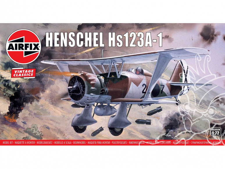 AIRFIX maquettes avion A02051V Henschel Hs123A-1 1:72