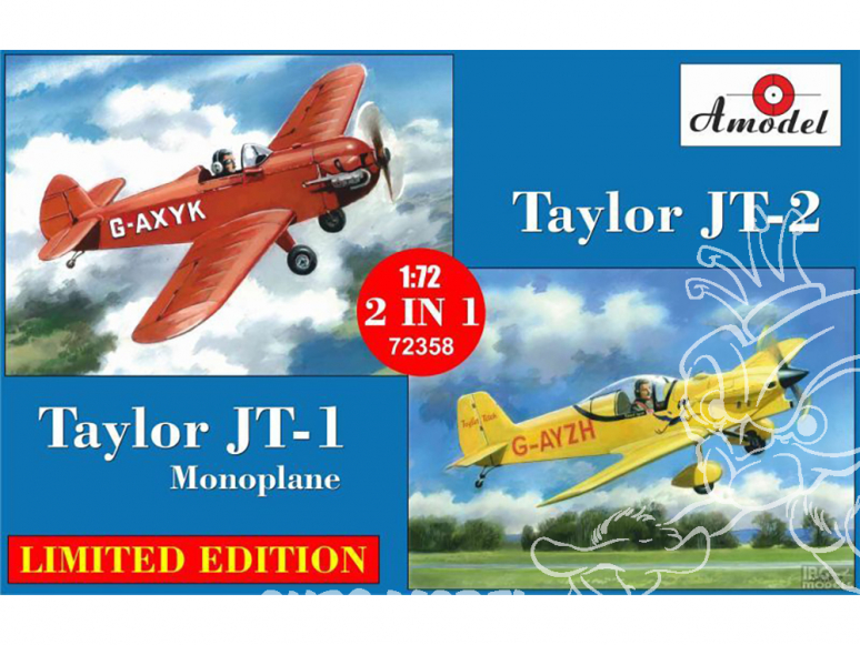 Amodel maquettes avion 72358 Taylor JT-1 et JT-2 monoplace 1/72