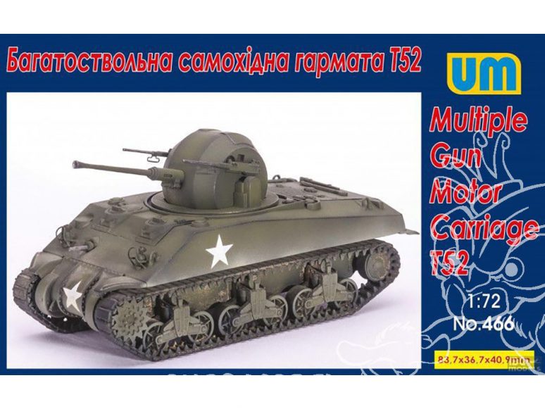 UM Unimodels maquettes militaire 466 Multiple Gun Motor Carriage T52 1/72