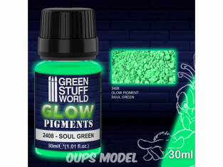 Green Stuff 2408 Poudre luminescente VERT de l'ÂME 30ml