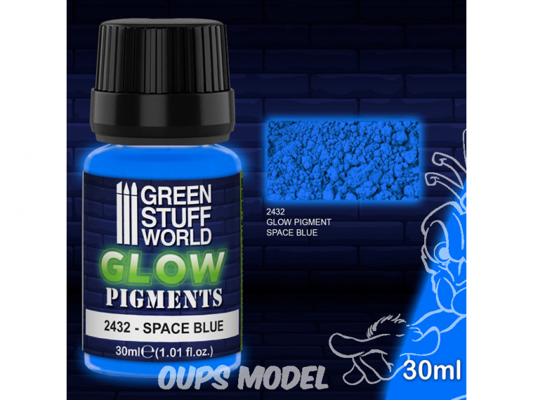 Green Stuff 2432 Poudre luminescente BLEU de l'ESPACE 30ml