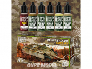 Green Stuff 10274 Set Peinture Camouflage Desert