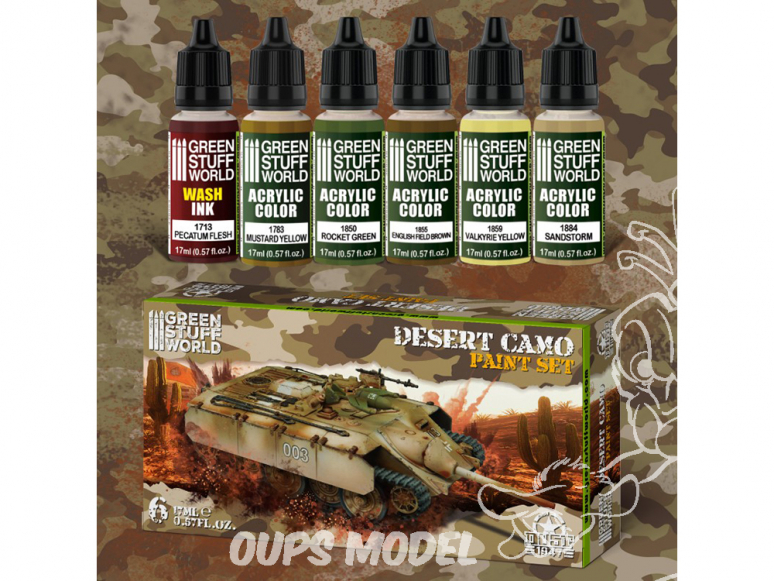 Green Stuff 10274 Set Peinture Camouflage Desert