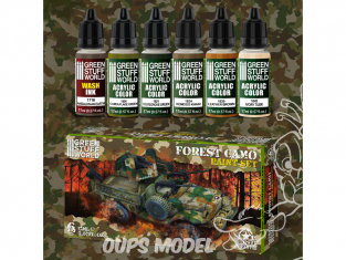 Green Stuff 10273 Set Peinture Camouflage Forêt